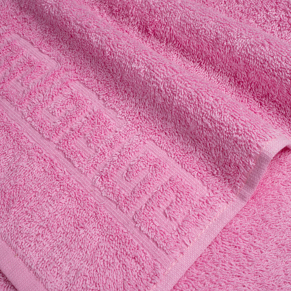Розовое махровое полотенце  (А) ( 40х70)