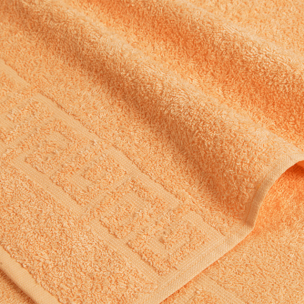 Персиковое махровое полотенце  (А) ( 40х70)