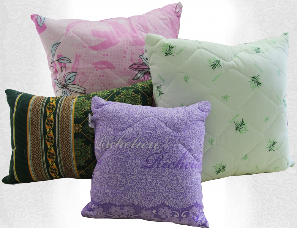 Подушка стеганая полиэфирное волокно акция