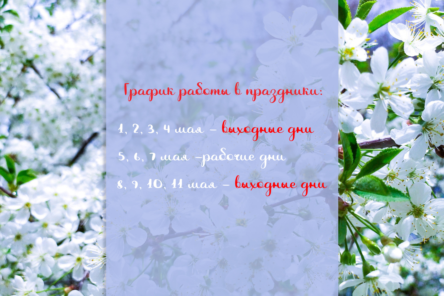 График работы
