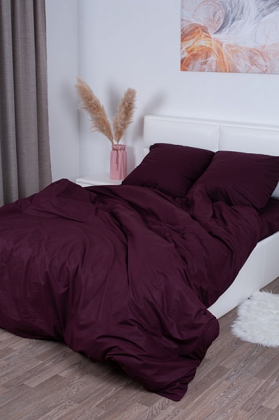 Бордо пододеяльник (2 спальный поплин г/к)