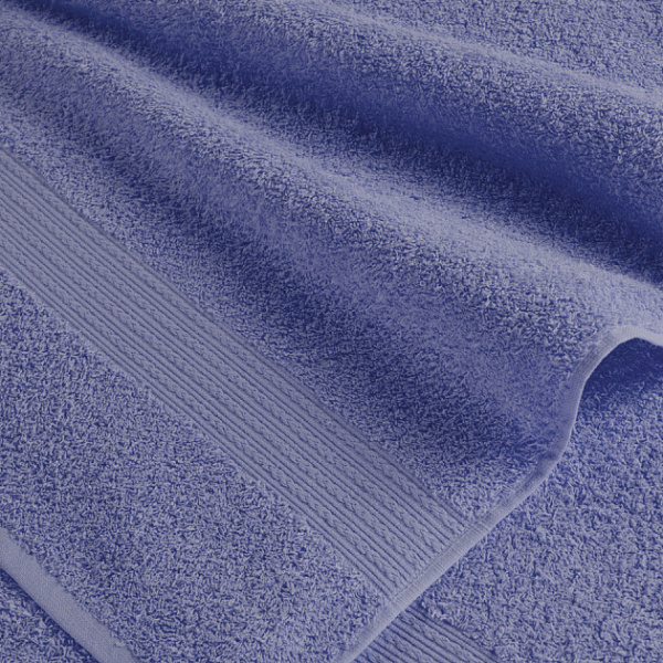 Голубое махровое полотенце (БА) ( 70х140)