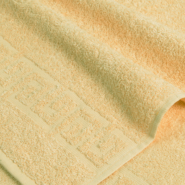 Бежевое махровое полотенце (А) (50х90)
