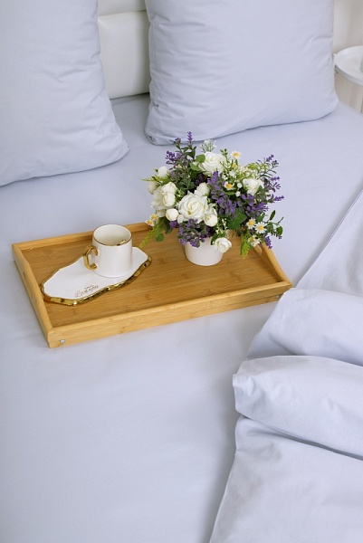 Серый туман простыня (евро поплин г/к)