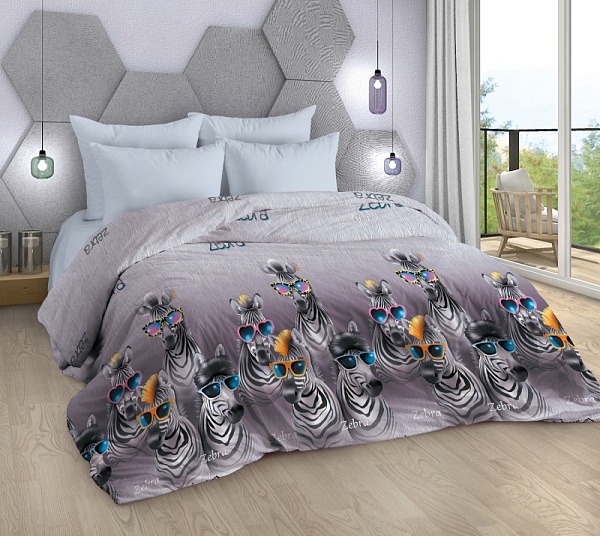 Зебра микс (КПБ Поплин микс евро)