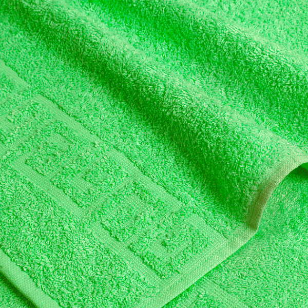 Салатовое махровое полотенце  (А) ( 40х70)
