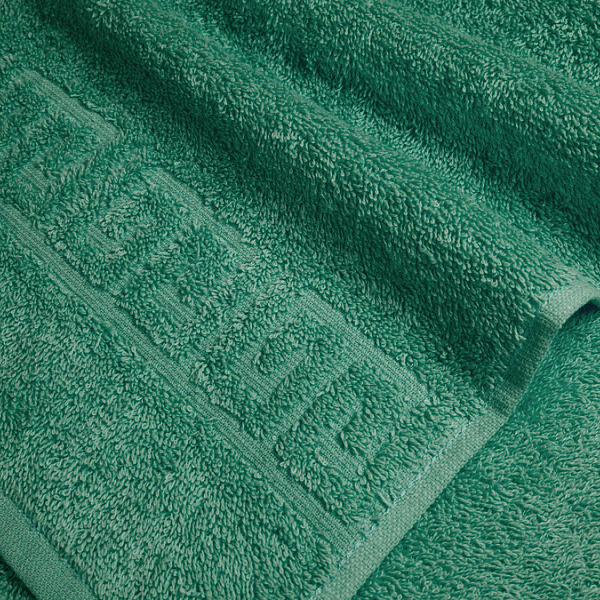 Зеленое махровое полотенце  (А) ( 70х140)