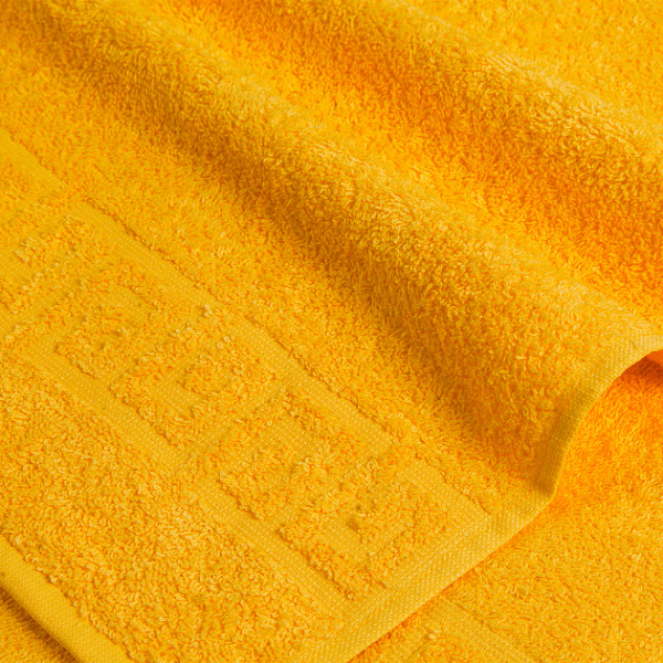 Желтое махровое полотенце  (А) (50х90)