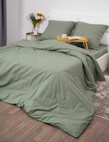Олива пододеяльник (2 спальный поплин г/к)