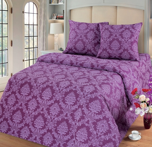 Сапфир (баклажан) 10333/7  (Поплин-жаккард 220 см)